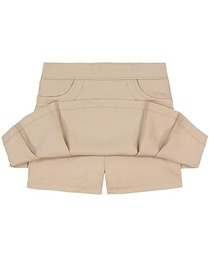 Nautica Girls School Uniform Pleated Scooter with Pockets Skirt, Khaki, 10 US