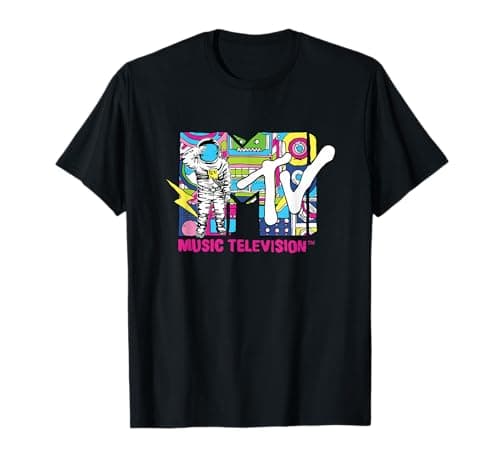 MTV Retro Bubble Art Vintage Moon Man T-Shirt