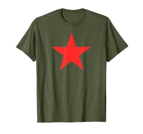 Retro Red Star Distressed Revolution Vintage Retro T-Shirt