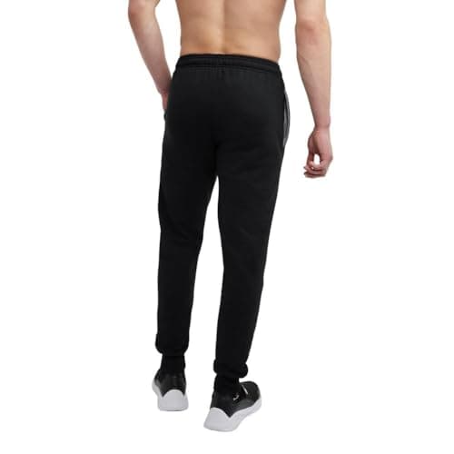 Champion Men's Fleece Joggers Sweatpants, Standard Fit, Midweight Fleece, Available in Regular and Big & Tall, Black, Medium