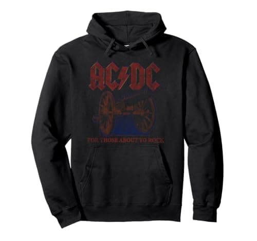 Official AC/DC For Those About To Rock Canon Rock Music Band Pullover Hoodie