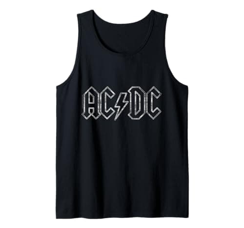Official AC/DC Jagged Logo Black Classic Rock Band Music Tank Top