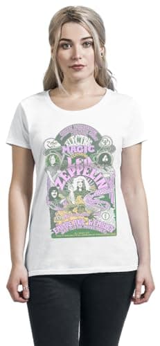Plastic Head Led Zeppelin Electric Magic White Womens Fitted T-Shirt (Medium, m)