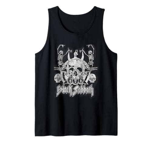 Black Sabbath Official Vintage Dancing Skeletons Tank Top