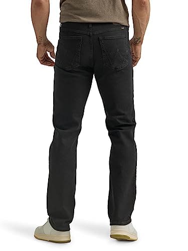 Wrangler Men's Free-to-Stretch Regular Fit Jean, Black, 42W x 36L