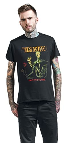 Nirvana T Shirt Reformant Incesticide Band Logo Official Mens Black Size XL
