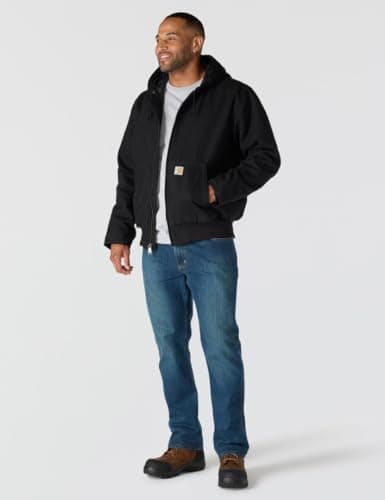 Carhartt Men's Washed Duck Active Jac, Black, Large