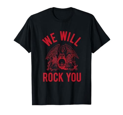 Queen Red Letters Rock You T-Shirt