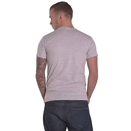 Black Sabbath Men's Black Wavy Logo Slim Fit T-Shirt Large Grey