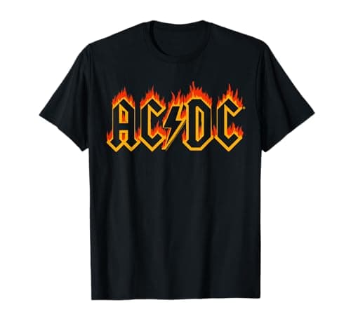 Camiseta Oficial AC/DC con Diseño Flames Logo – Review Honesta