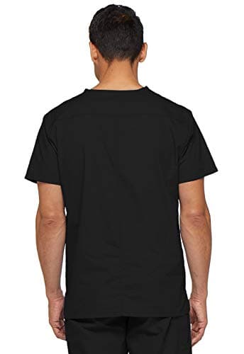 Dickies Men's EDS Signature V-Neck Scrub Top, Black, Large