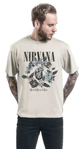 Nirvana T Shirt Heart Shape Box Band Logo Official Mens White Size S