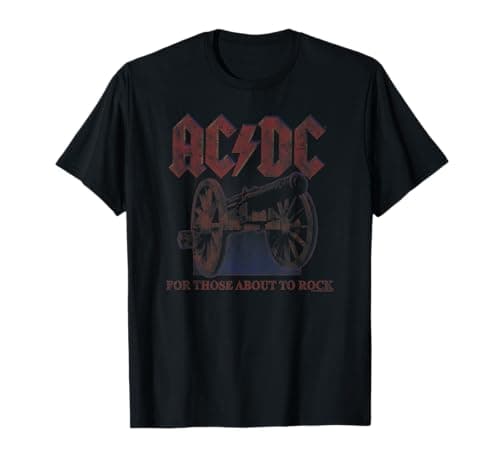 Official AC/DC for Those About to Rock Canon Rock Music Band T-Shirt