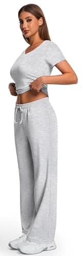 Kivdol 2 Piece Lounge Sets for Women Summer Outfits 2025 Fashion Two Piece Sweatsuits Casual Outfits Clothes Top Sets