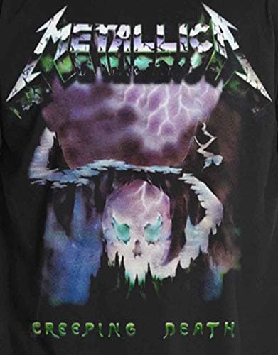 Metallica T Shirt Creeping Death Song Ride The Lightning Official Mens Black