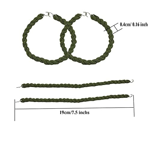 JAMEGIO 24 Pieces Elastic Boot Bands Military Boot Straps Blousing with Metal Hooks