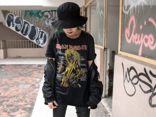Iron Maiden T Shirt Killers Album Cover Mens Short Sleeve T Shirts Classic Rock Graphic Tees Black