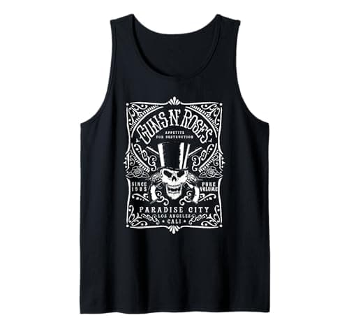 Official Guns N' Roses Paradise City Label Tank Top
