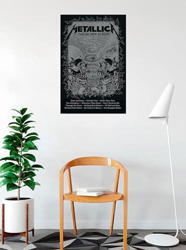 BUY ART FOR LESS Officially Licensed Metallica - Black Album 24 x 36 Inch Art Poster - Decorative Print - Poster Paper - Ready to Frame