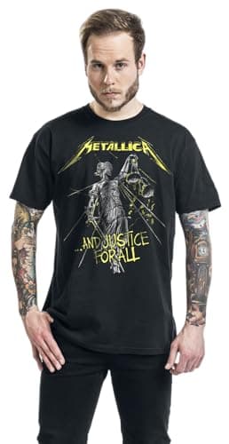Metallica mens Justice All Tracks T-Shirt, Black, Large