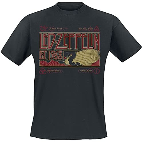 Led Zeppelin 'Zeppelin & Smoke' (Black) T-Shirt (Large)