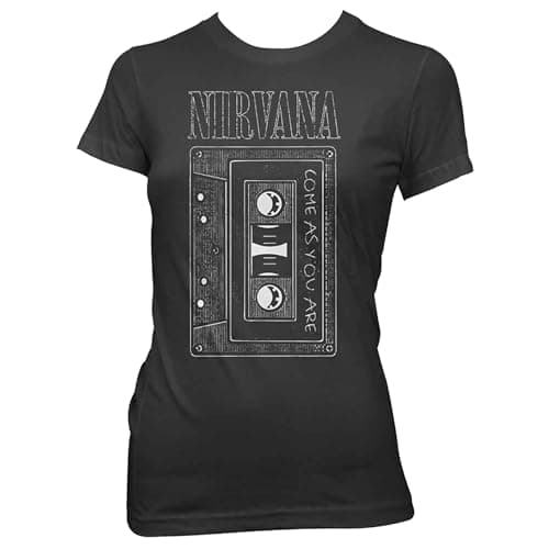 Nirvana T Shirt Come As You are Tape Logo Official Womens Junior Fit Black Size M