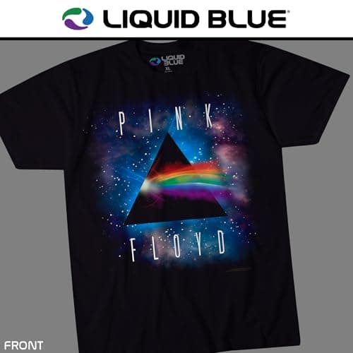 Liquid Blue Men's Plus-Size Pink Floyd Dark Side Space Short Sleeve T-Shirt, Black, X-Large