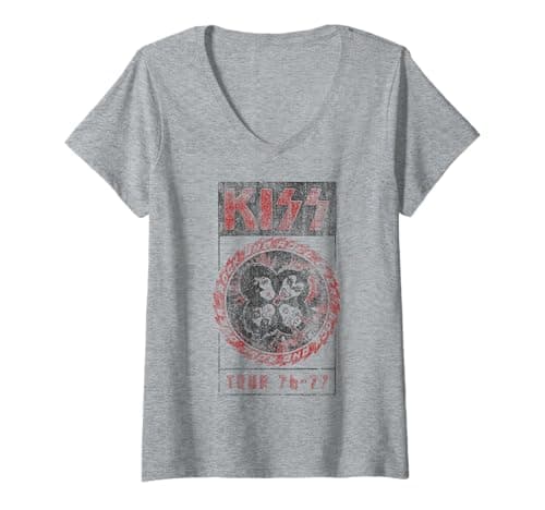 Camiseta KISS Mujer Vintage V-Neck — Análisis y Opinión