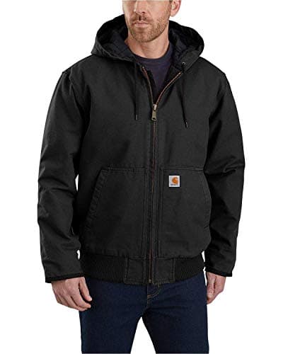 Carhartt Men's Washed Duck Active Jac, Black, Large