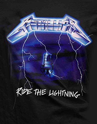 Metallica T Shirt Ride The Lightning Tracks Official Womens Junior Fit Black Size XL