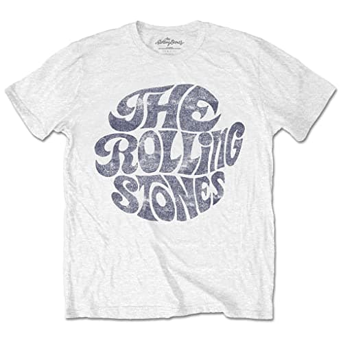 Rolling Stones 'Vintage 70s Logo' (White) T-Shirt (x-Large)