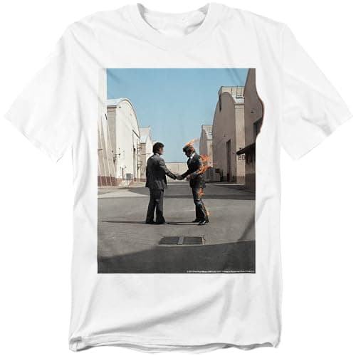 Popfunk Pink Floyd Wish You were Here Rock Album T Shirt (Medium) White