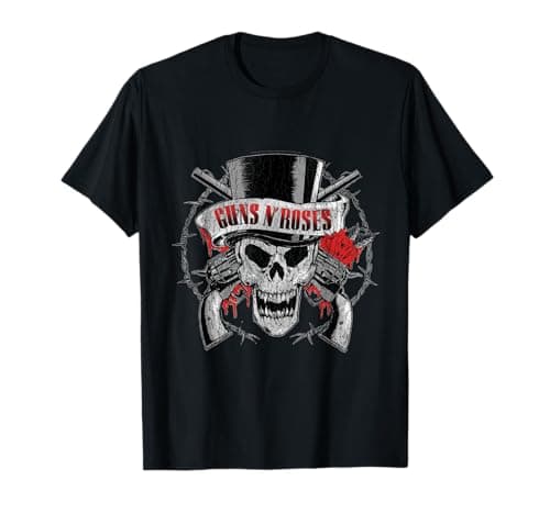 Guns N' Roses Official Top Hat Skull T-Shirt