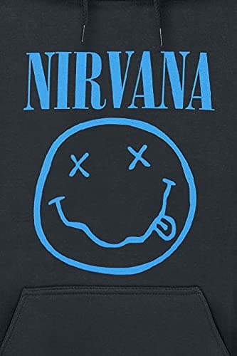 Nirvana Official Nevermind Smiley Hoodie (Black) - Small