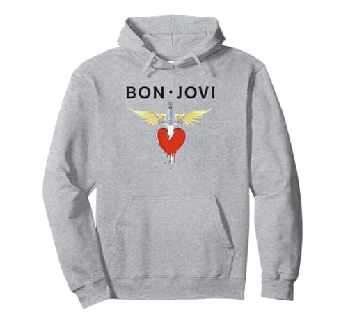 Official Bon Jovi Heart Dagger Pullover Hoodie Review