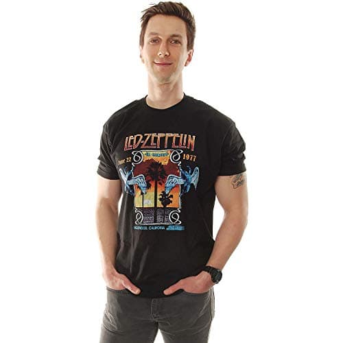 Led Zeppelin Men's Inglewood Slim Fit T-Shirt Medium Black