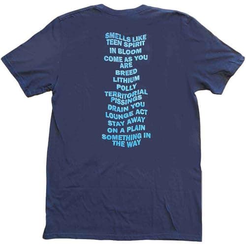 Nirvana T Shirt Nevermind Band Logo Official Mens Navy Blue Size XL