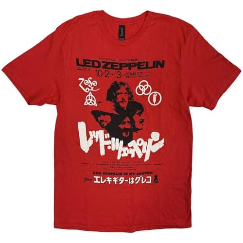 Led Zeppelin T Shirt Is My Brother Band Logo Official Mens Red Size XL