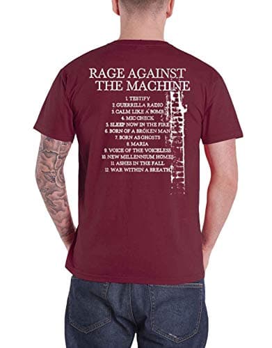 Rage Against The Machine T Shirt Bola Album Cover Official Mens Maroon Size XL