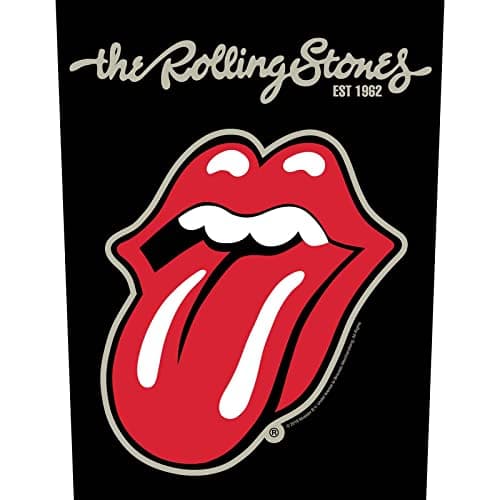 The Rolling Stones Back Patch Plastered Tongue (Loose), Multicoloured, One Size