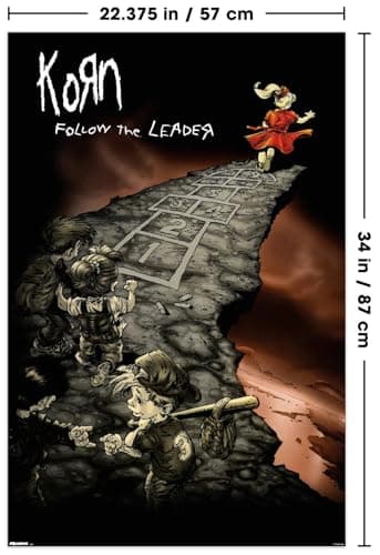 Korn - Follow The Leader Wall Poster, 34L" x 22.4W", Unframed Version