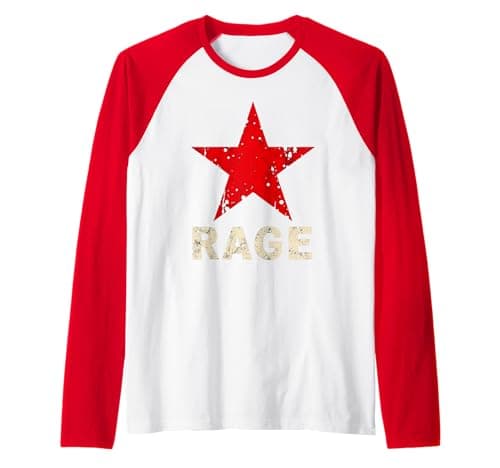 Rage Against The Music Vintage Machine Style Raglan Baseball Tee