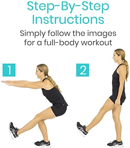 Vive Body Weight Exercise Poster - Workout for Home Gym Laminated Chart - Room Decor Accessories - HITT for Abs, Glute, Core, Legs, Arms, Back - No Equipment Needed - Artworkout, Physical Education