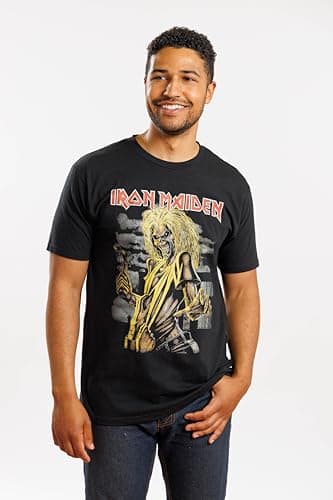 Iron Maiden T Shirt Killers Album Cover Mens Short Sleeve T Shirts Classic Rock Graphic Tees Black