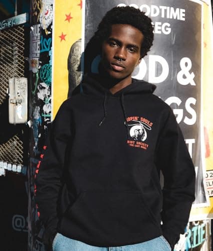 Riot Society Rodeo Reaper Ropin' Souls Mens Hoodie - Black, X-Large