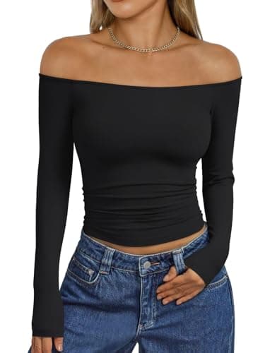 Trendy Queen Off Shoulder Top Women Long Sleeve Review