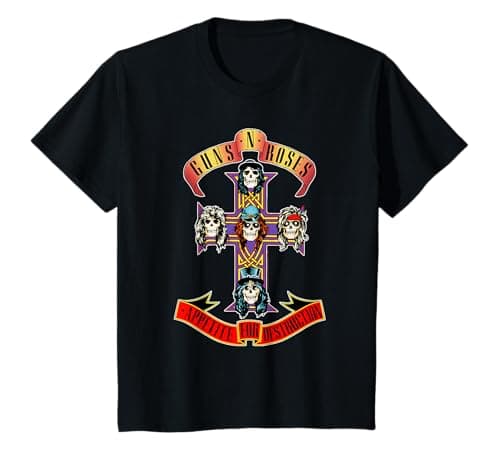 Kids Youth Guns N' Roses Official Cross T-Shirt