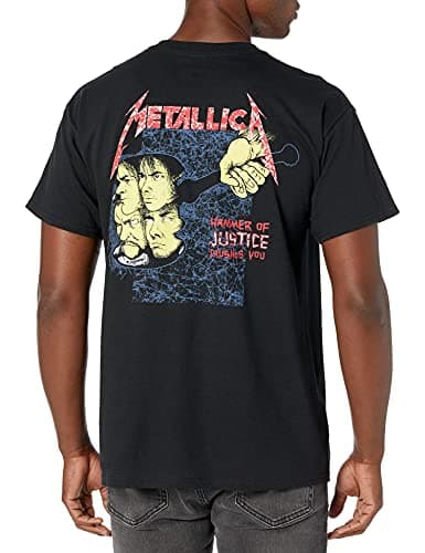 Metallica Men's Justice for All T-Shirt, Black, Large