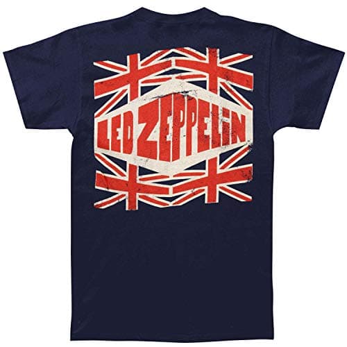 Led Zeppelin Men's Union Jack T-Shirt Blue X-Large
