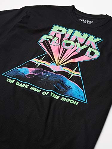Pink Floyd Dark Side of the Moon Blacklight Print T-shirt, Black, Medium